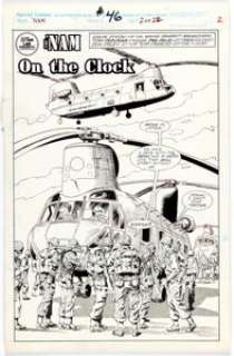 Vansant, Wayne - Wayne Vansant and Tony DeZuÃ±iga The ‘Nam #46 Splash Page 2 Original Art (Marvel, 1990)....