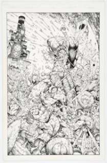 Platt, Stephen | Stephen Platt and Joe Weems V Judgment Day Alpha #1 Splash Page 1 Original Art (Awesome, 1997).... | Heritage