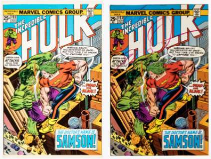 Marvel Artist | Hulk #193 Cover Production Press Proof and Color Separation Films (Marvel, 1975). ... (Total: 2 Original Art) | Heritage