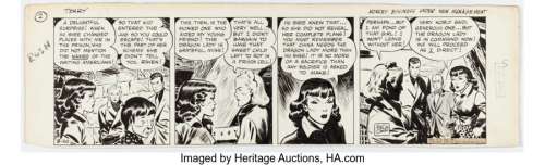 Caniff, Milton | Milton Caniff Terry and the Pirates Daily Comic Strip Original Art dated 8-20-40 (News Syndicate Co., Inc., 1940).... | Heritage