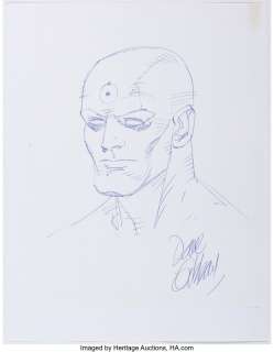 Gibbons, Dave - Dave Gibbons - Dr. Manhattan Sketch Original Art (undated)....