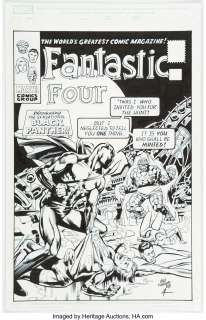 Velluto, Sal - Sal Velluto Fantastic Four #52 "One-Minute-Later" Black Panther Cover Original Art Group of 2 (2008).... (Total: 2 Original Art)