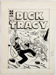Simon, Joe | Joe Simon (as Chester Gould) Dick Tracy #76 Cover Original Art (Harvey, 1954).... | Heritage