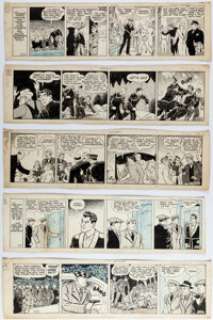 Leonard, Lank - Lank Leonard Mickey Finn Daily Comic Strip Original Art Group of 5 (McNaught Syndicate, c. 1938) ... (Total: 5 Original Art)
