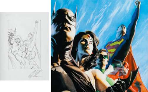 Ross, Alex | Alex Ross - Justice League Preliminary Original Art (c. 2000s).... | Heritage