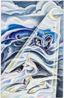 Richard, Sara - Sara Richard My Little Pony: Friendship Is Magic #20 1-in-10 Retailer Incentive Variant Cover Painting and Prelimi... (Total: 4 Original Art)