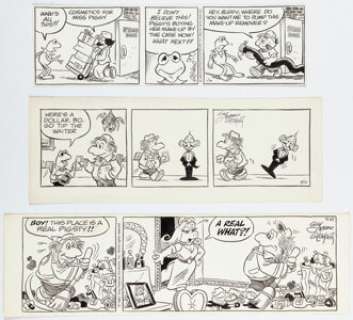 Gilchrist, Guy - Guy Gilchrist The Muppets Daily Comic Strip Original Art Group of 3 (King Features Syndicate, 1982-1985). ...