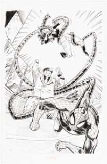 Vokes, Neil - Neil Vokes You Are Spider-Man Vs. The Sinister Six Splash Page Original Art (Marvel, 1996)....