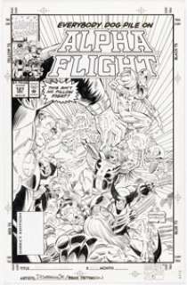 Marvel Artist - Dario Carrasco and Bruce Patterson Alpha Flight #127 Cover Original Art (Marvel, 1993)....