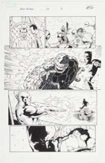 Cafu and BIT - Black Panther #34 Story Page 7 Original Art (Marvel, 2008)....
