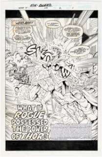 John Royle And Bambos Georgiou | What If...? #66 Splash Page 2 Rogue Original Art (Marvel, 1994).... | Heritage