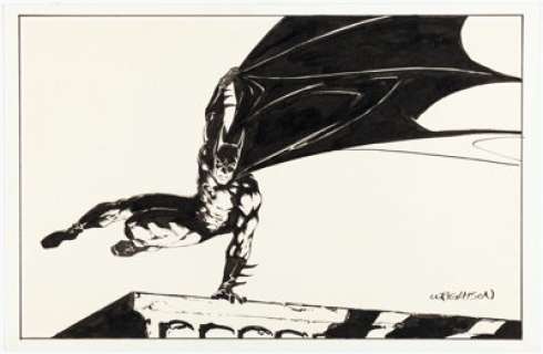 Bernie Wrightson - Batman Illustration Original Art (undated). | Heritage