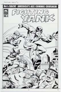 Mike Machlan - FemForce #143 Fighting Yank Flipbook Cover Original Art (AC, 2008).