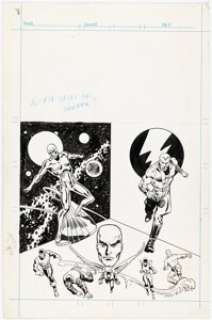 Howard Chaykin (Attributed) And Al Milgrom | The Super-Heroes #23 Cover Original Art (Marvel UK, 1975). | Heritage