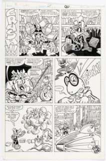 Ron Zalme and Pierre Fournier Marvel Tales #206 Story Page 5 Spider-Ham Original Art (Marvel, 1987).