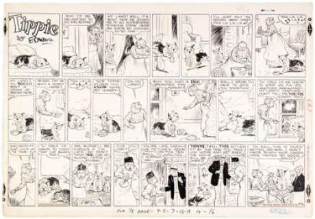 Edwina Dumm Tippie Sunday Comic Strip Original Art dated 6-30-46 (George Matthew Adams Service Inc., 1946).