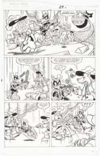 Ron Zalme and Pierre Fournier Marvel Tales #205 Spider-Ham Story Page 4 Original Art (Marvel, 1987).