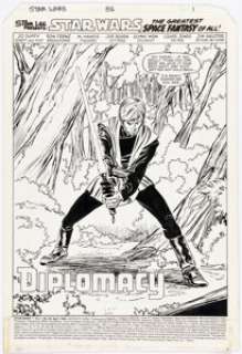 Ron Frenz Star Wars #82 Splash Page 1 Original Art (Marvel, 1984). | Heritage