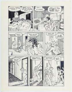 Reed Waller Omaha the Cat Dancer #2 Story Page Original Art (Kitchen Sink Press, 1986). | Heritage