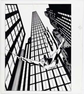 Kevin Nowlan The Comics Journal #77 Daredevil Cover Original Art (Fantagraphics, 1982). | Heritage