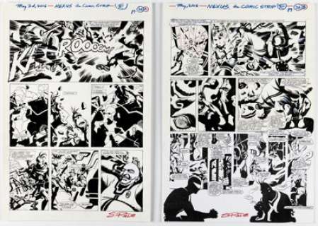 Steve Rude Nexus: The Comic Strip #26 Story Pages 2-3 Original Art (Rude Dude Productions, 2016). (Total: 2 Original Art) | Heritage