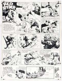 Fred Harman Red Ryder Sunday Comic Strip Original Art dated 3-31-46 (McNaught Syndicate, 1946). | Heritage