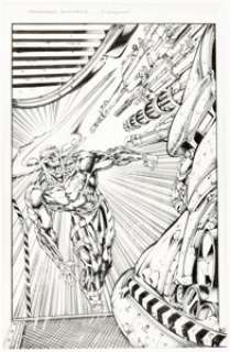 Richard Bennett Stormwatch Sourcebook #1 Flashpoint Illustration Original Art (Image, 1994).