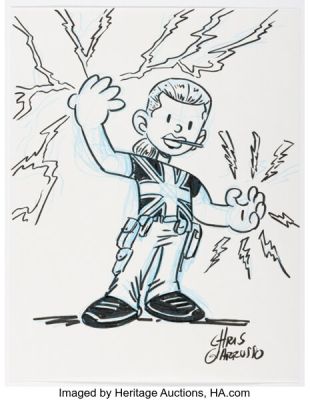 Chris Giarrusso, Pop Mhan, and others - Jenny Sparks Illustration Original Art (c. 2000s). (Total: 5 Original Art)