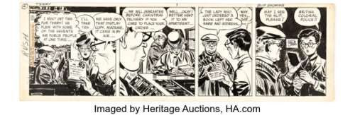 Milton Caniff Terry and the Pirates Daily Comic Strip Original Art dated 12-12-46 (News Syndicate, 1946). | Heritage