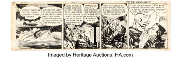 Milton Caniff Terry and the Pirates Daily Comic Strip Original Art dated 6-24-46 (News Syndicate, 1946). | Heritage
