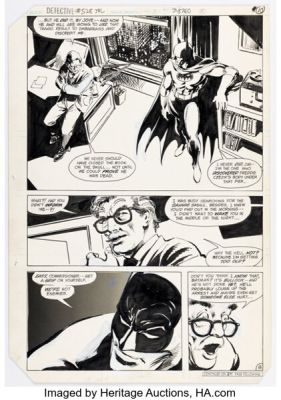 Gene Colan and Klaus Janson Detective Comics #528 Story Page 8 Original Art (DC, 1983).