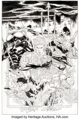 Brad Walker and Andrew Hennessy Aquaman #1 Cover Original Art (DC, 2016).