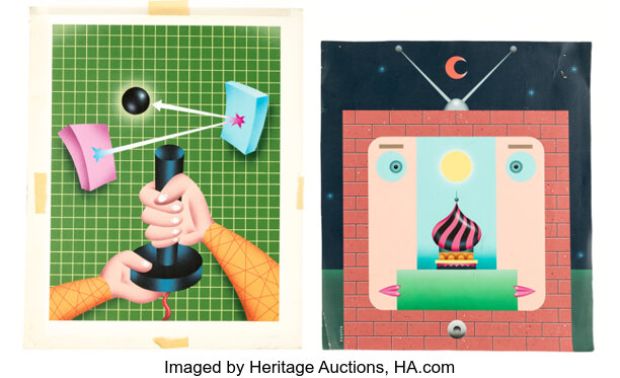 Chad Draper - Tetris and Pong Painting Original Art Group of 2 (undated). (Total: 2 Original Art) | Heritage