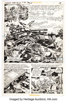 Frank Robbins Weird War Tales #35 "Night of the Blood-Feast!" Story Page 1 Original Art (DC, 1975). | Heritage
