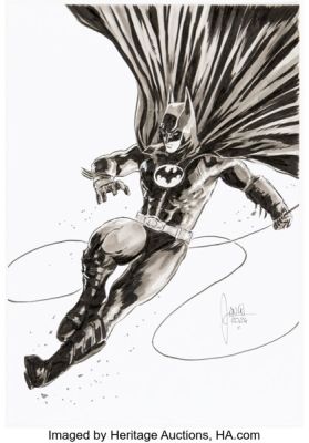 Mikel Janín - Batman Illustration Original Art (2024).