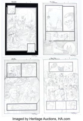 Barry Kitson JSA Strange Adventures #2 Story Pages 1-4 Pencils Original Art (DC, 2004). (Total: 4 Original Art) | Heritage