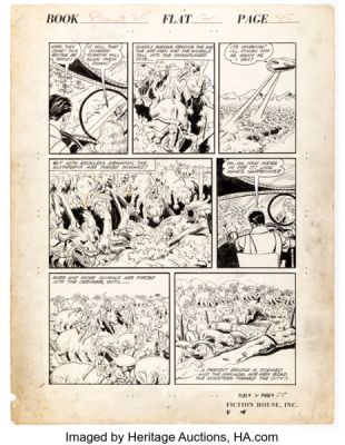 Joe Doolin Planet Comics #25 Flint Baker Story Page 7 Original Art (Fiction House, 1945). | Heritage