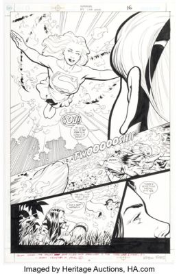 Leonard Kirk and Robin Riggs Supergirl #73 Story Page 16 Original Art (DC, 2002). | Heritage