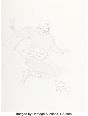 Paul Smith - Golden Age Hourman Sketch Original Art (1996). | Heritage