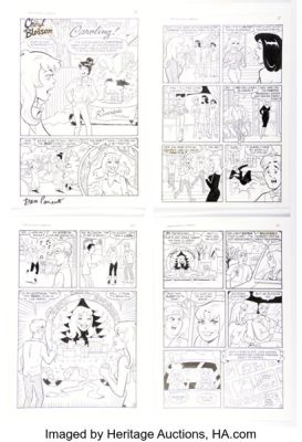 Dan Parent Cheryl Blossom #19 "Here We Come A Caroling" Complete 5-Page Story Original Art (Archie, 1999). (Total: 5 Original Art)