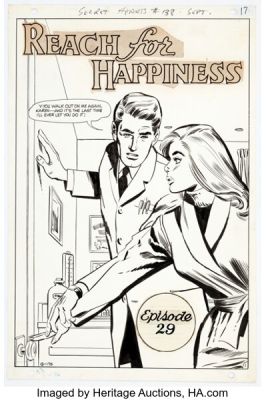 Jay Scott Pike and George Roussos Secret Hearts #138 "Reach for Happiness Episode 29" Splash Page 1 Original Art (DC, 1969).