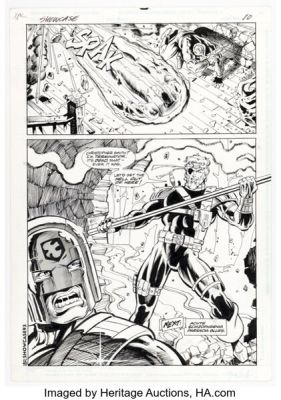 Gary Barker and Jose Marzan Jr. Showcase ‘93 #6 Deathstroke and Peacemaker Story Page 10 Original Art (DC, 1993).