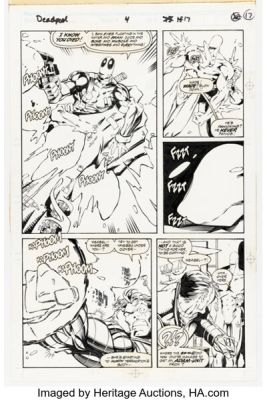 Joe Madureira and Harry Candelario Deadpool: The Circle Chase #4 Story Page 13 Original Art (Marvel, 1993). | Heritage