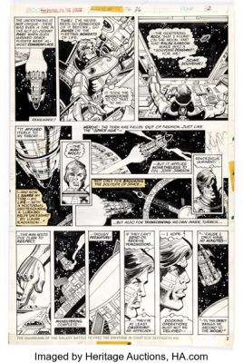 George Pérez, Frank McLaughlin, and Terry Austin Creatures on the Loose #36 Man-Wolf Story Page 2 Original Art (Marvel, 1975).