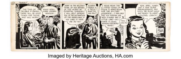 Milton Caniff Terry and the Pirates Daily Comic Strip Original Art dated 1-18-45 (News Syndicate, 1945). | Heritage