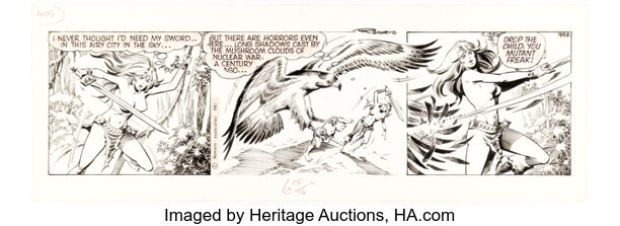 Enrique Badia Romero Axa #998 Daily Comic Strip Original Art (The Sun, 1981).