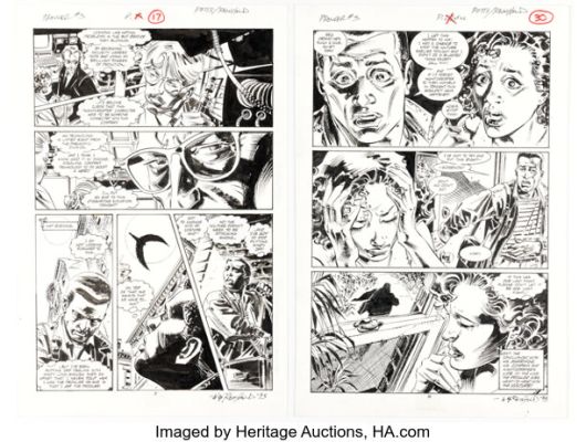 Bill Reinhold The Prowler #3 Story Pages 12 and 22 Original Art (Marvel, 1995).