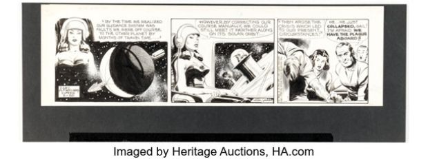 Al McWilliams Twin Earths Daily Comic Strip Original Art dated 2-20-62 (United Features, 1962).