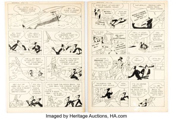 Unknown Artist Paul Terry’s Comics #89 Heckle and Jeckle Story Pages Original Art Group of 2 (St. John, 1951). (Total: 2 Original Art) | Heritage