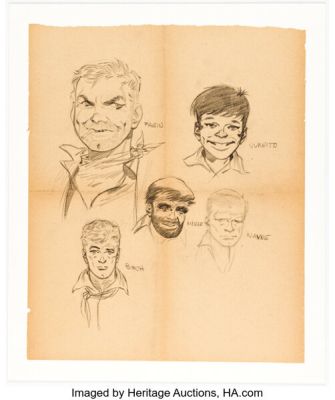 Don Heck - Western Character Designs Sketch Original Art (c. 1950s). | Heritage